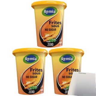 Remia Frites Saus no Sugar 3er Pack (3x500ml Packung) + usy Block