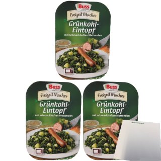 Buss Freizeitmacher Grünkohleintopf 3er Pack (3x300g Packung) + usy Block