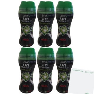 Lenor Wäscheparfüm Unstoppables 6er Pack (6x210g Flasche) + usy Block