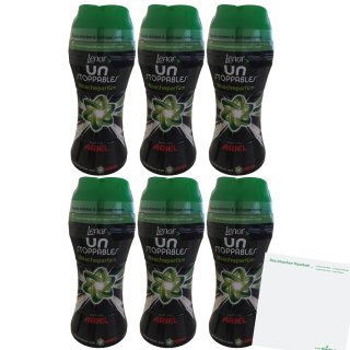 Lenor Wäscheparfüm Unstoppables 6er Pack (6x210g Flasche) + usy Block