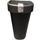Rotho Twist Kitchen Swing Abfalleimer 50l schwarz grau +...