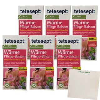 Tetesept Wärme-Pflege Balsam 6er Pack (6x100ml Packung) + usy Block
