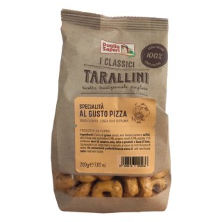 Puglia Sapori Taralli Gebäck mit Pizza Geschmack (200g Beutel)