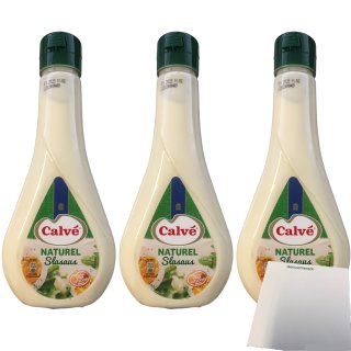 Calvé Slasaus Naturel 3er (3x450ml Flasche) + usy Block