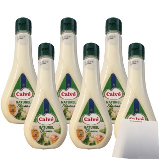 Calvé Slasaus Naturel 6er (6x450ml Flasche) + usy Block