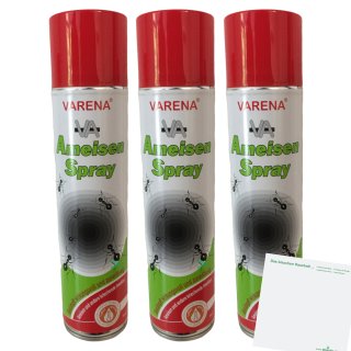 Varena Ameisen-Spray 3er Pack (3x400ml Dose) + usy Block