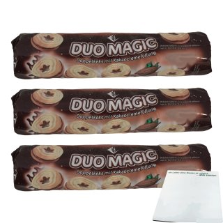 DuoMagic Doppelkeks mit Kakaocremefüllung (3x176g Packung) + usy Block