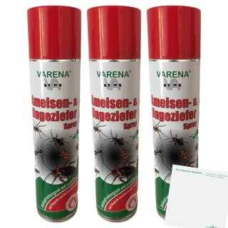 Varena Ameisen-& Ungeziefer Spray 3er Pack (3x400ml Dose) + usy Block