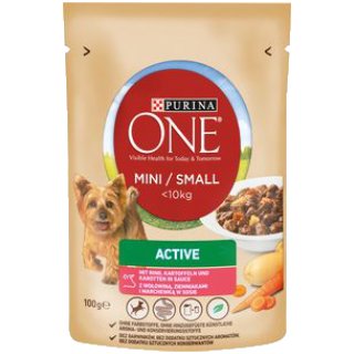 Purina One Dog Mini Active Rind&Kartoffel (100g Packung)