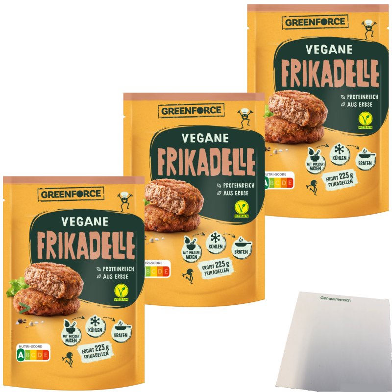 Greenforce Vegane Frikadellen Mix 75g Packung greenforce-vegane-frikadellen-mix-75g-packung