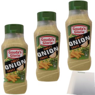 Goudas Glorie Sweet Onion Sauce 3er Pack (3x650ml Flasche) + usy Block