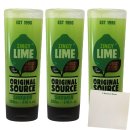 Original Source Zingy Lime Duschgel 3er Pack (3x250ml Flasche) + usy Block
