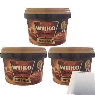 Wijko Satésaus Kant & Klaar 3er Pack (3x500g Eimer) + usy Block
