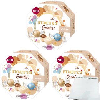 Merci lovelies White 3er Pack (3x185g Packung) + usy Block