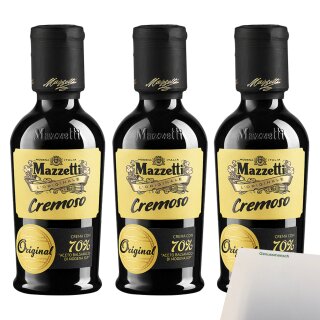 Mazzetti Balsamico Cremoso 3er Pack (3x215ml Flasche) + usy Block