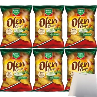 Funny Frisch Ofen Chips Sour Cream 6er Pack (6x125g) + usy Block