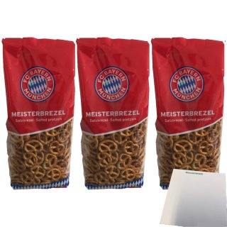 FC Bayern München Mini Salzbrezel 3er Pack (3x300g Packung) + usy Block