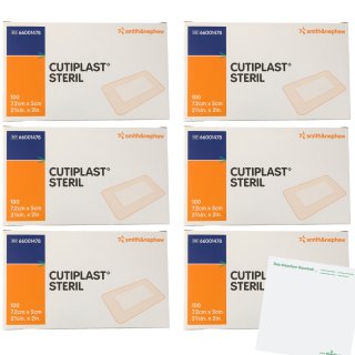 Smith&Nephew CUTIPLAST steriler Wundverband 6er Pack (6x100x 7,2x5cm Packung) + usy Block