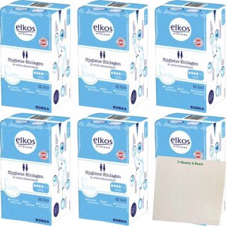 Elkos Hygiene Einlagen 6er Pack (6x12 Stück) + usy Block
