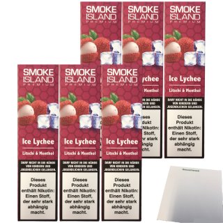Smoke Island Ice Lychee 6er Pack (6x600 Züge) + usy Block