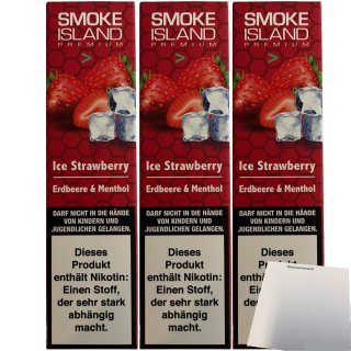 Smoke Island Ice Strawberry 3er Pack (3x600 Züge) + usy Block