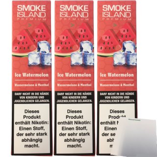 Smoke Island Ice Watermelon 3er Pack (3x600 Züge) + usy Block