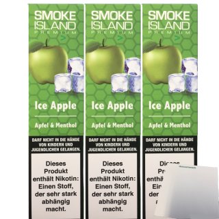 Smoke Island Ice Apple 3er Pack (3x600 Züge) + usy Block