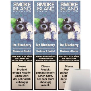 Smoke Island Ice Blueberry 3er Pack (3x600 Züge) + usy Block