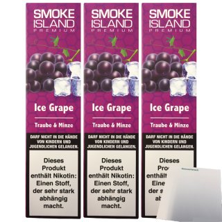 Smoke Island Ice Grape 3er Pack (3x600 Züge) + usy Block