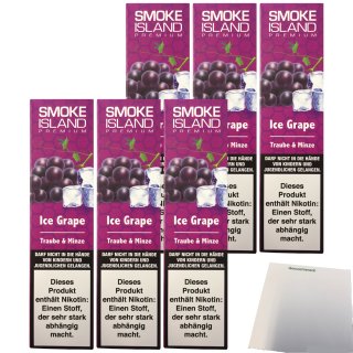 Smoke Island Ice Grape 6er Pack (6x600 Züge) + usy Block