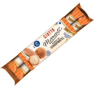 Giotto Momenti Stroopwafel 4x9 Mini pastry balls with waffle shell, milk-caramel-cream filling and pieces made of syrup waffles