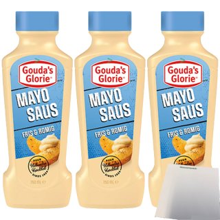 Goudas Glorie Mayosaus Fris & Romig 3er Pack (3x750ml Flasche) + usy Block