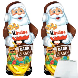 Kinder Weihnachtsmann Dark & Mild 2er Pack (2x110g Packung) + usy Block