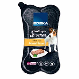 Edeka Lieblingsknochen herzhafte Bissen Huhn mit Herzen (175g Packung)