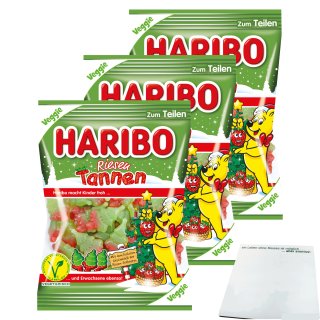 Haribo Riesen Tannen veggie 3er Pack (3x200g Packung) + usy Block