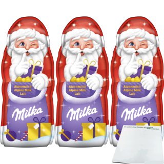 Milka Weihnachtsmann Alpenmilch Schokolade 3er Pack (3x175g) + usy Block