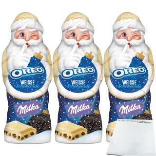Milka Weihnachtsmann Oreo weisse Schokolade 3er Pack (3x100g) + usy Block