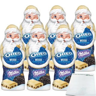 Milka Weihnachtsmann Oreo weisse Schokolade 6er Pack (6x100g) + usy Block