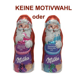 Milka Weihnachtsmann Alpenmilch Schokolade KEINE MOTIVWAHL (90g) MHD 31.03.2023 Sonderpreis