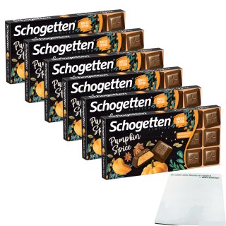 Schogetten Pumpkin Spice 6er Pack (6x100g Packung) + usy Block