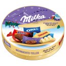 Milka & Friends Weihnachtsteller 6er Pack (6x196g Packung) + usy Block