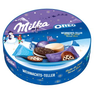 Milka & Oreo Weihnachtsteller (198g Packung) MHD 31.03.2023 Sonderpreis