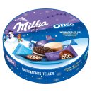 Milka & Oreo Weihnachtsteller 3er Pack (3x198g Packung) + usy Block MHD 31.03.2023 Sonderpreis