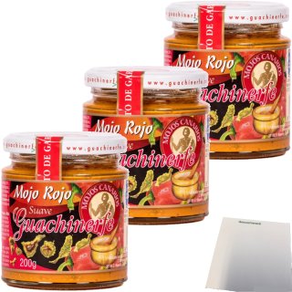Mojo Verde Suave Guachinerfe Würzpaste mit Paprika 3er Pack (3x200g Glas) + usy Block