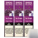 Smoke Island E-Shisha Ice Grape ohne Nikotin 3er Pack...