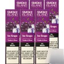 Smoke Island E-Shisha Ice Grape ohne Nikotin 6er Pack...