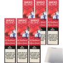 Smoke Island E-Shisha Strawberry ohne Nikotin 6er Pack (6x600 Züge) + usy Block