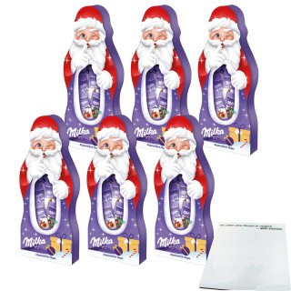 Milka Weihnachtsmann Naps 6er Pack (6x115g Packung) + usy Block MHD 31.03.2023 Sonderpreis