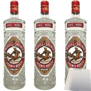 ANIS DEL MONO - Dulce 35% Vol. 3er Pack (3x1L Flasche) + usy Block