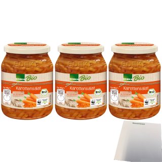 Edeka Bio Karottensalat 3er Pack (3x330g Glas) + usy Block